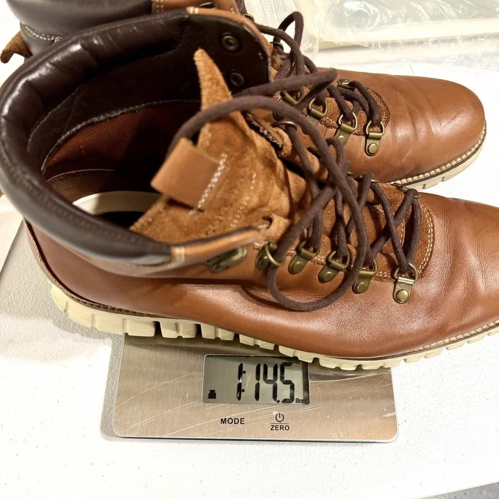 Cole Haan Men's Zerogrand Boot Size 11M Hiker Water Resistant British Tan Casual